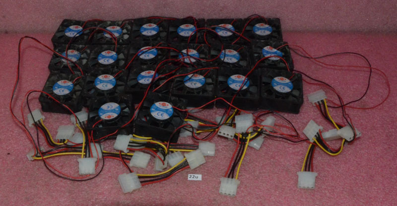 Lot of 20 Top Motor Fans 12 Volts DC 0.38 Amps Model DF126025BH.