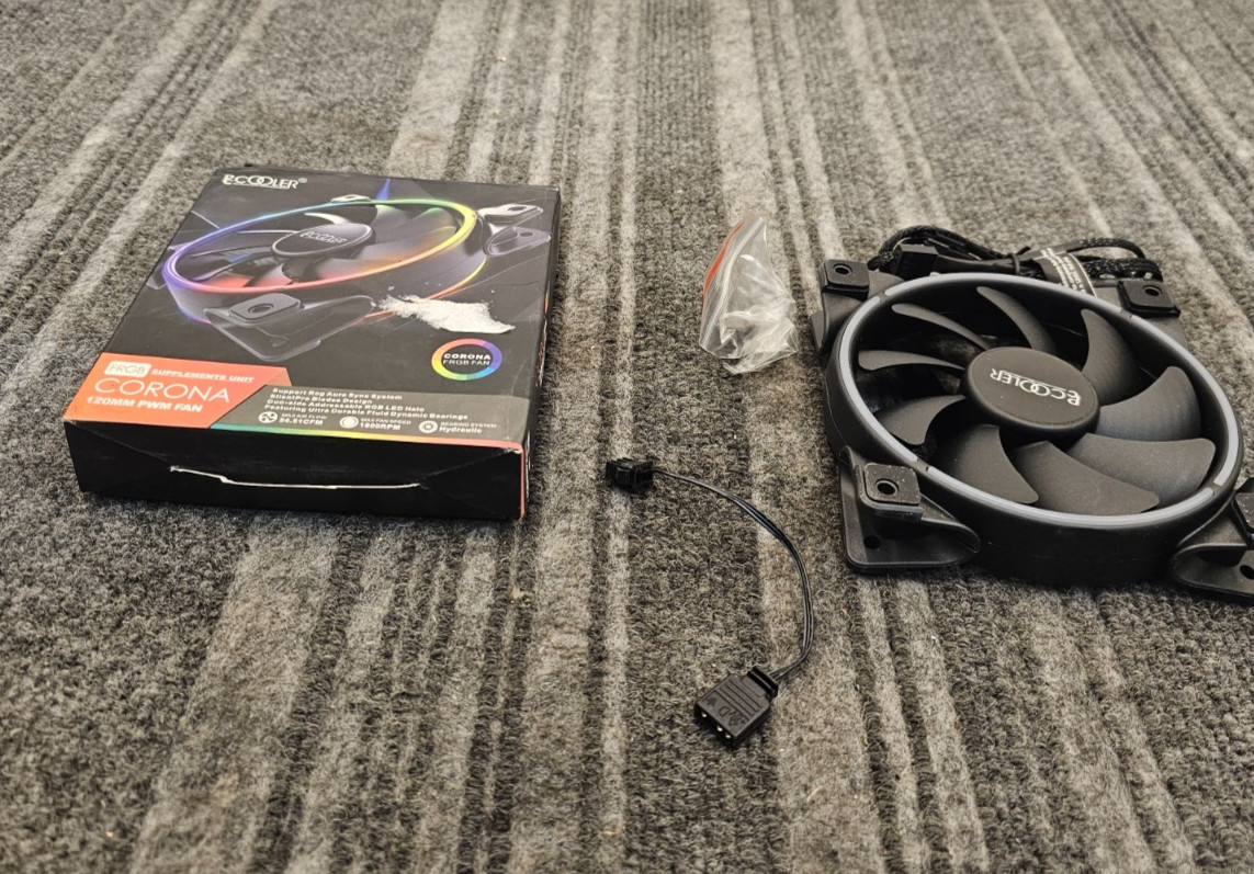 (QTY 3) PcCooler FRGB Replacement Supplement Unit Corona 120mm PWM FAN