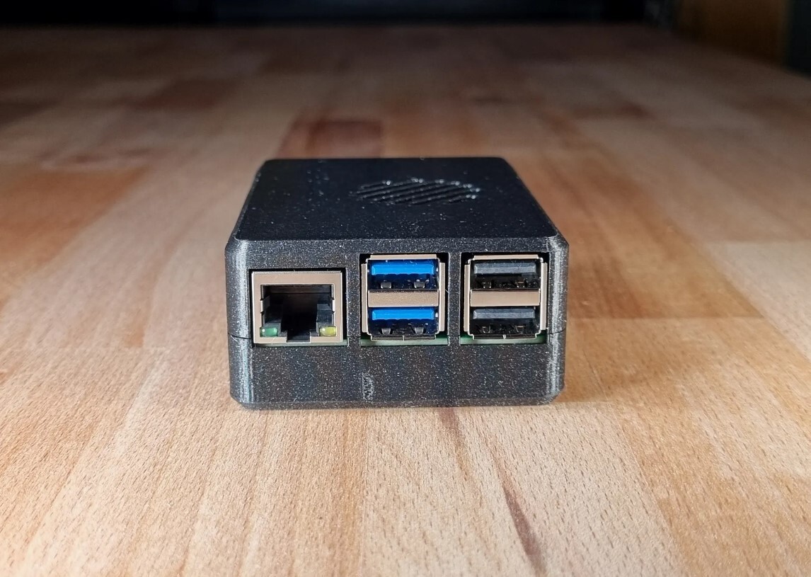 Raspberry Pi 5 + Pimoroni NVME Base Case 3D Printed