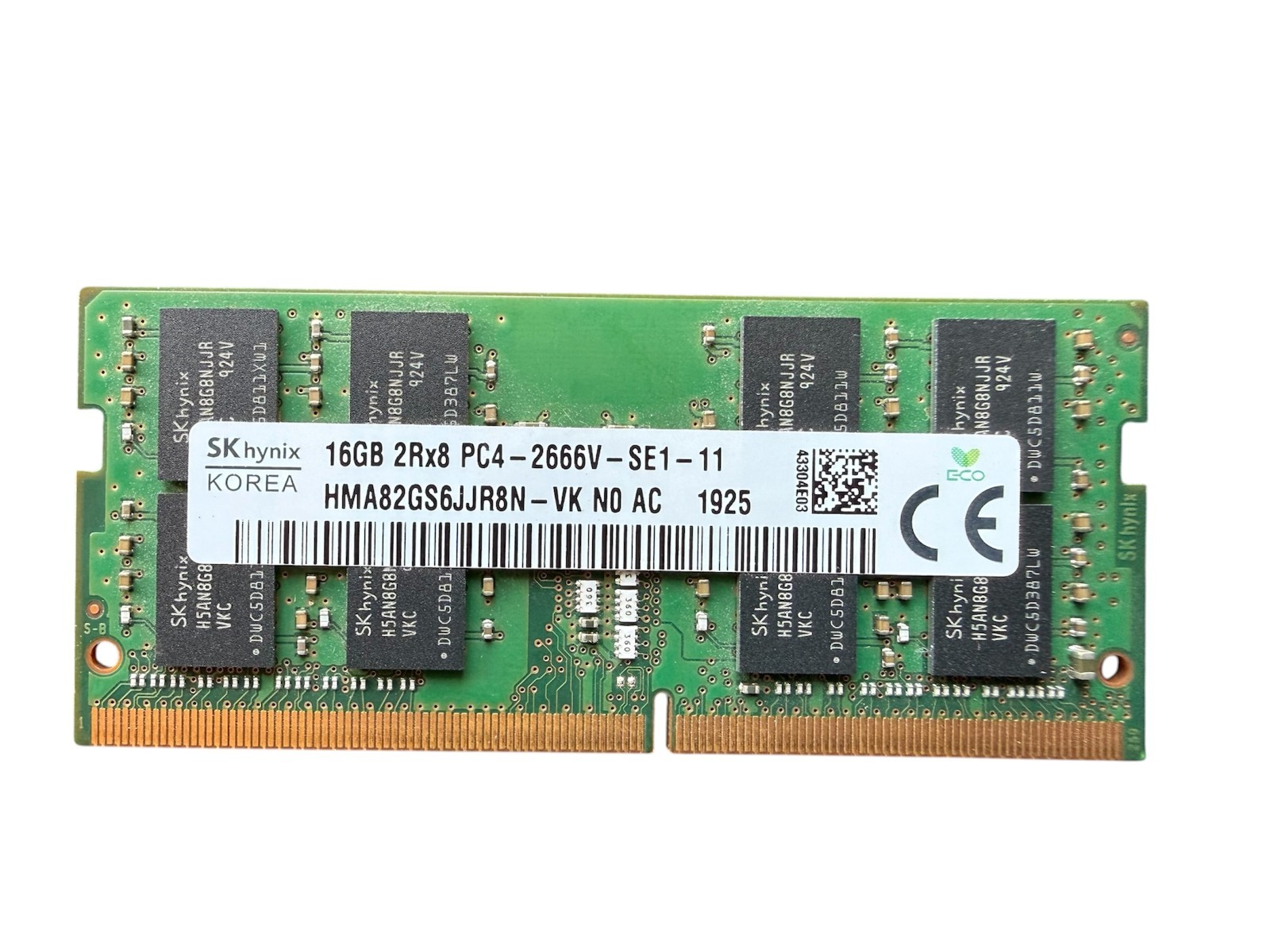SK hynix 16GB DDR4 2666MHz PC4-2666V 2Rx8 SO-DIMM Laptop RAM HMA82GS6JJR8N