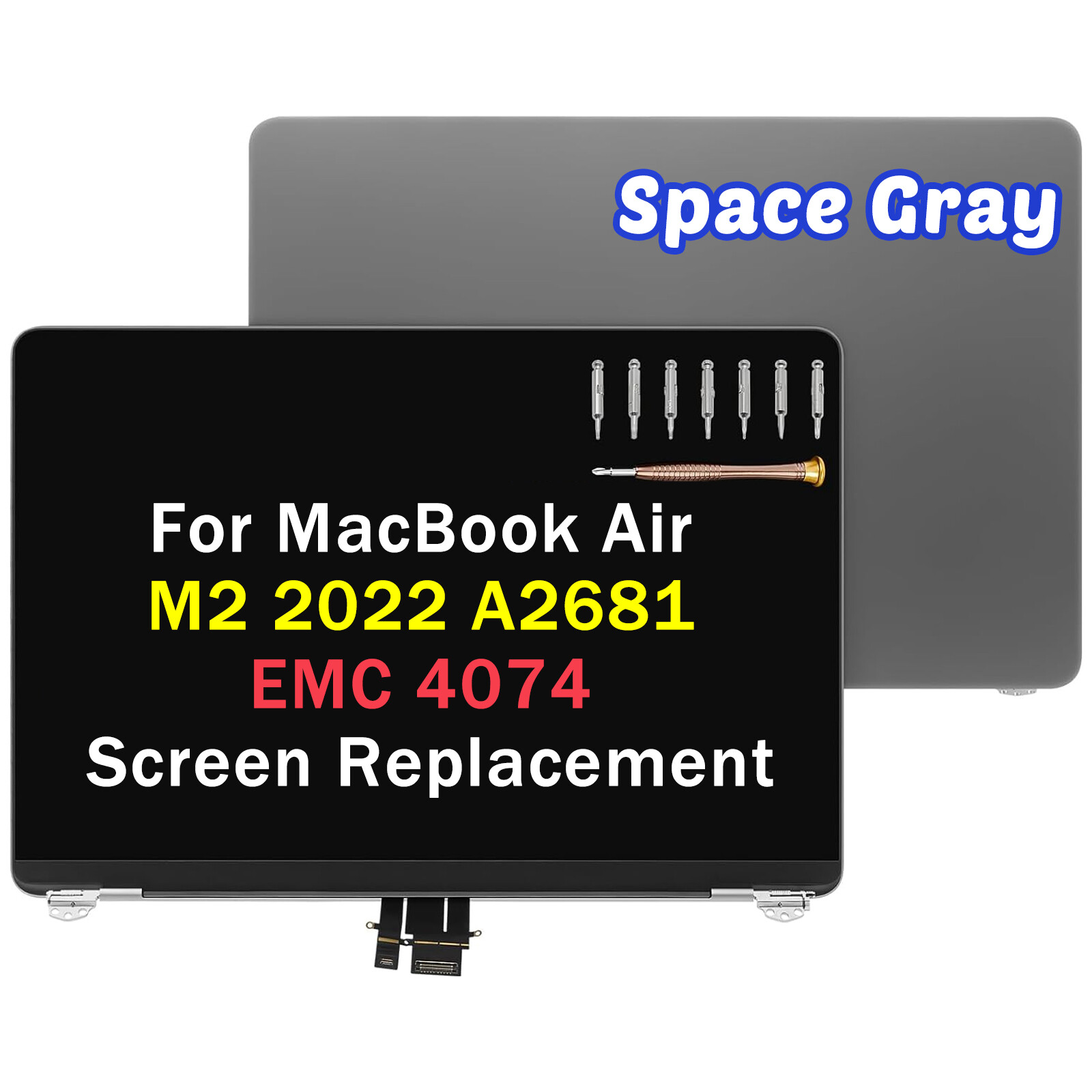 New LCD Screen Display Replacement for MacBook Air 13.6″ M2 A2681 2022 EMC 4074