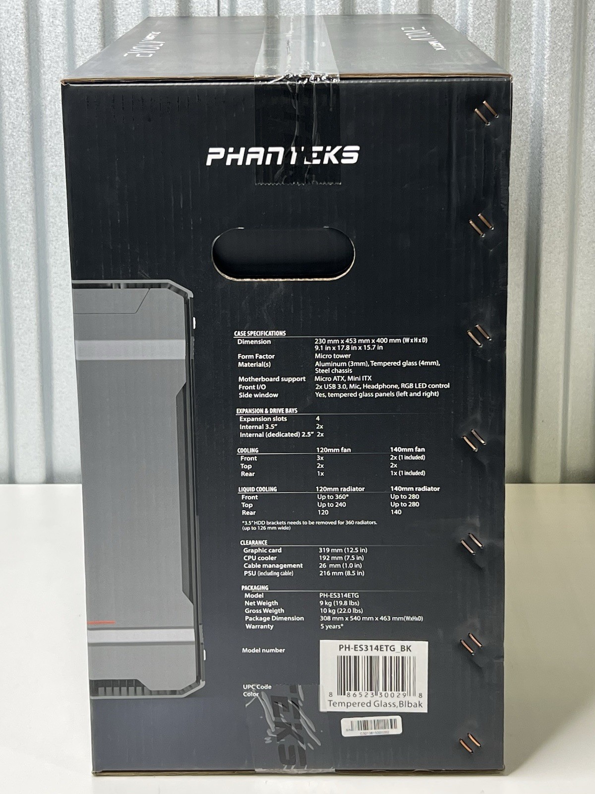 Phanteks Enthoo Evolv mATX Aluminium Tower Computer Case Satin Black PH-ES314_BK
