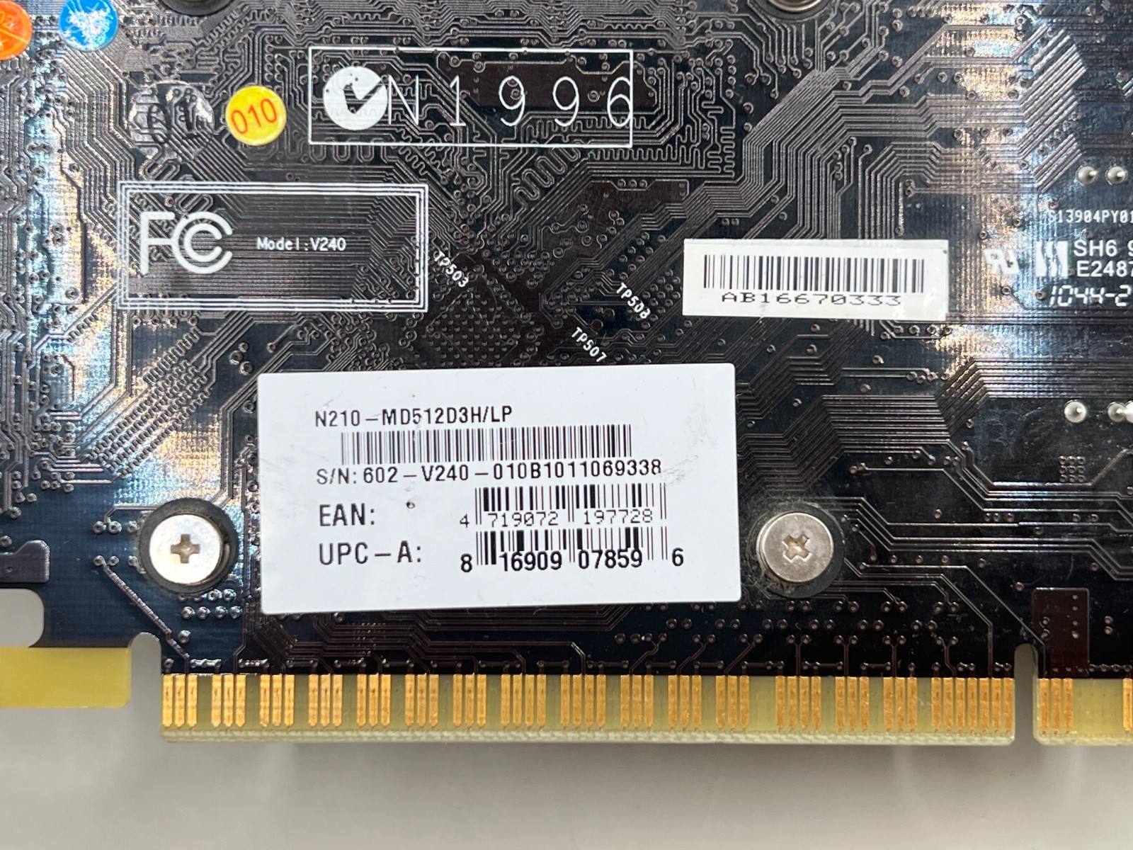 MSI NVIDIA GeForce 210 N210-MD512D3H/LP PCI Express X16 512 MB GDDR3 SDRAM CARD