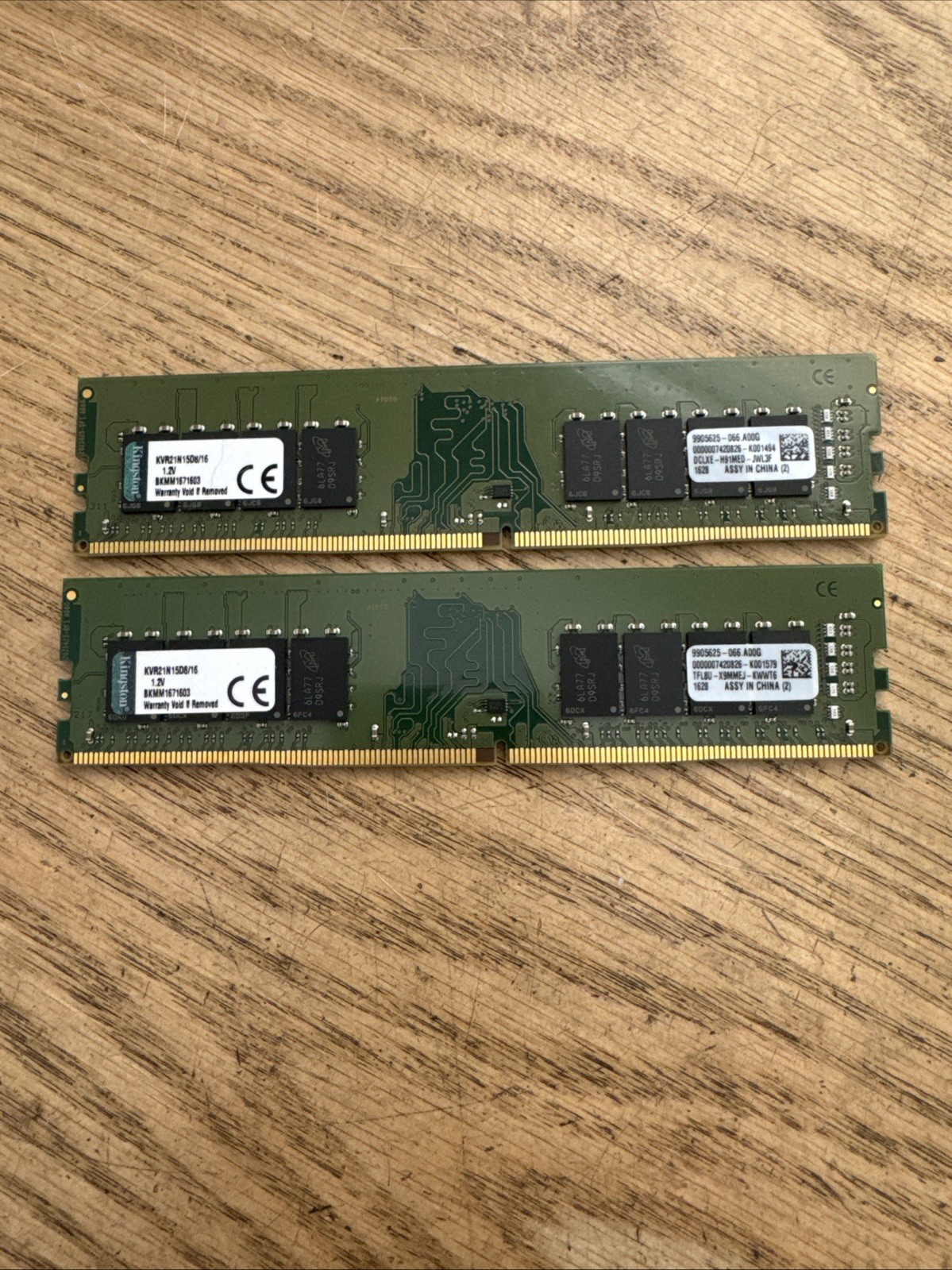 Kingston RAM 32GB (2x16GB) DDR4 2133 PC4 Desktop Memory KVR21N15D8/16