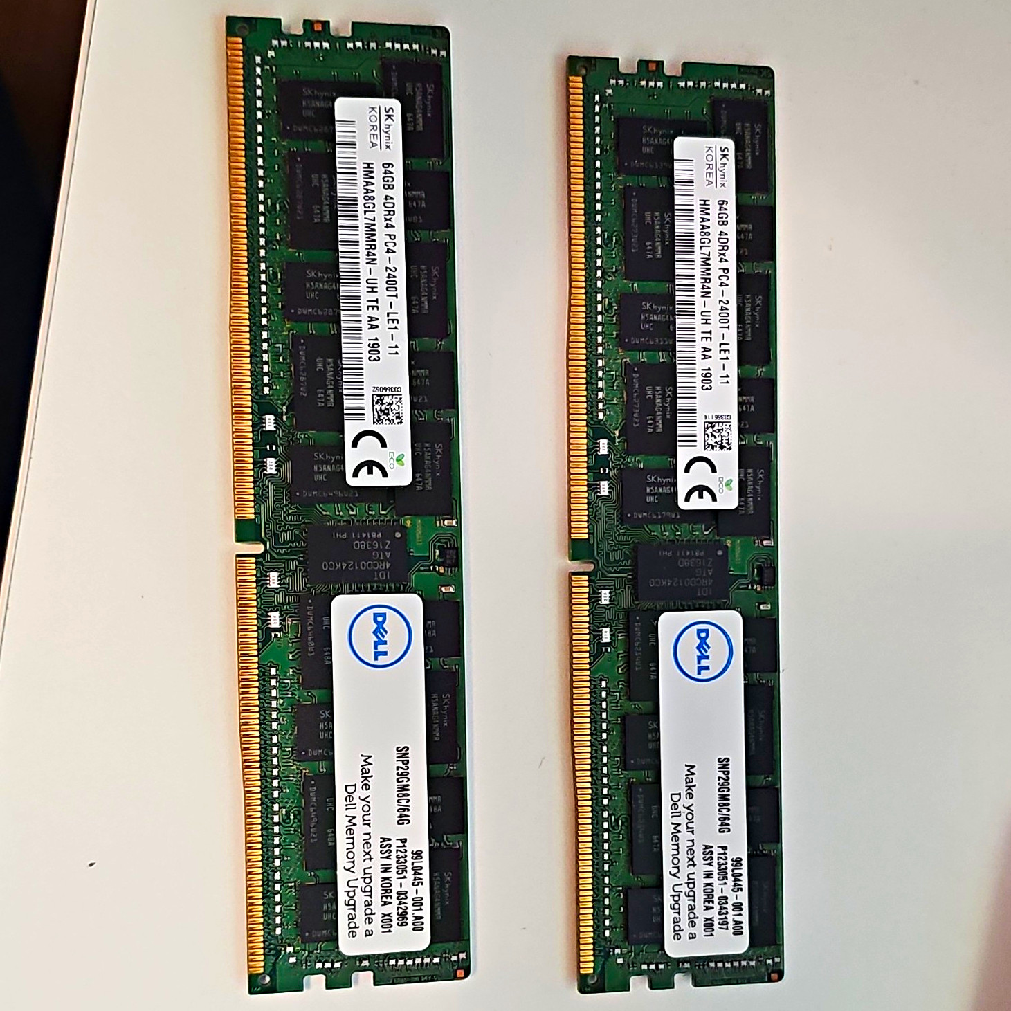 Dell 128 GB (2x64GB) DDR4 PC4-2400T ECC Registered RDIMM 288-Pin