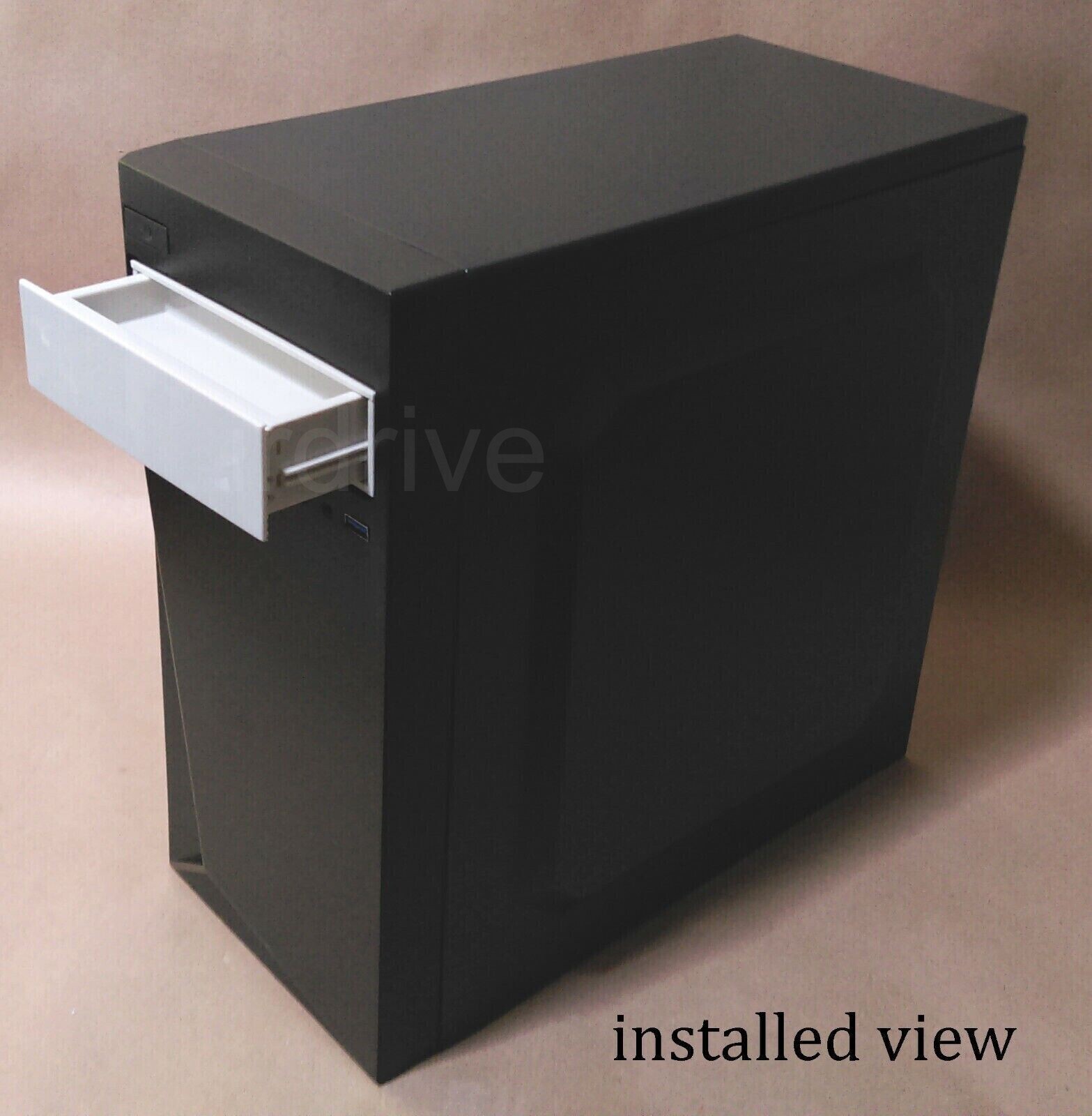 New Evercool Desktop PC Case Front 5.25″ Drive Bay Beige Panel Storage Drawer