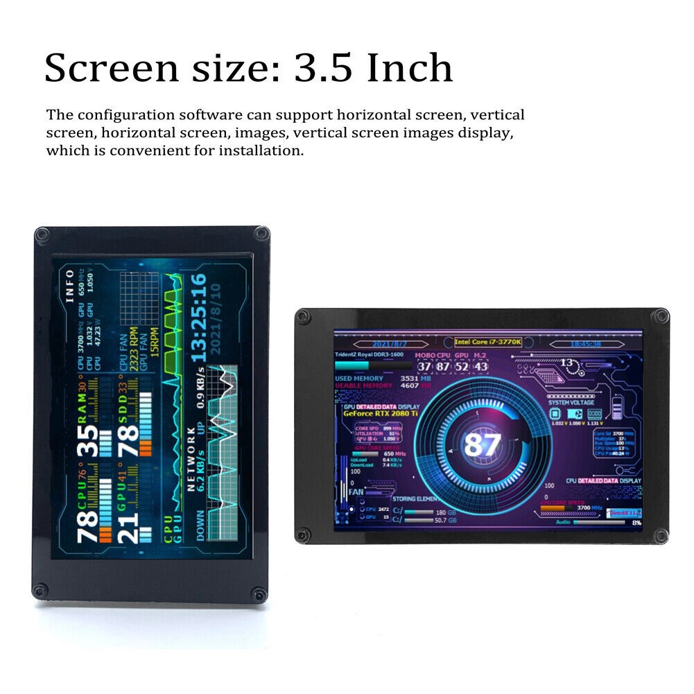 3.5in IPS LCD Secondary Monitor Support AIDA64 USB Dynamic Display Sub-Screen