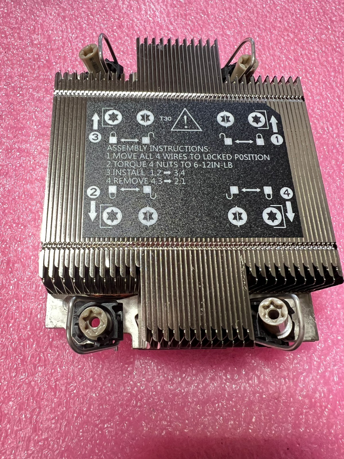 SuperMicro 1U LGA 1489 Passive CPU Cooling Heatsink P/N: SNK-P0077PW