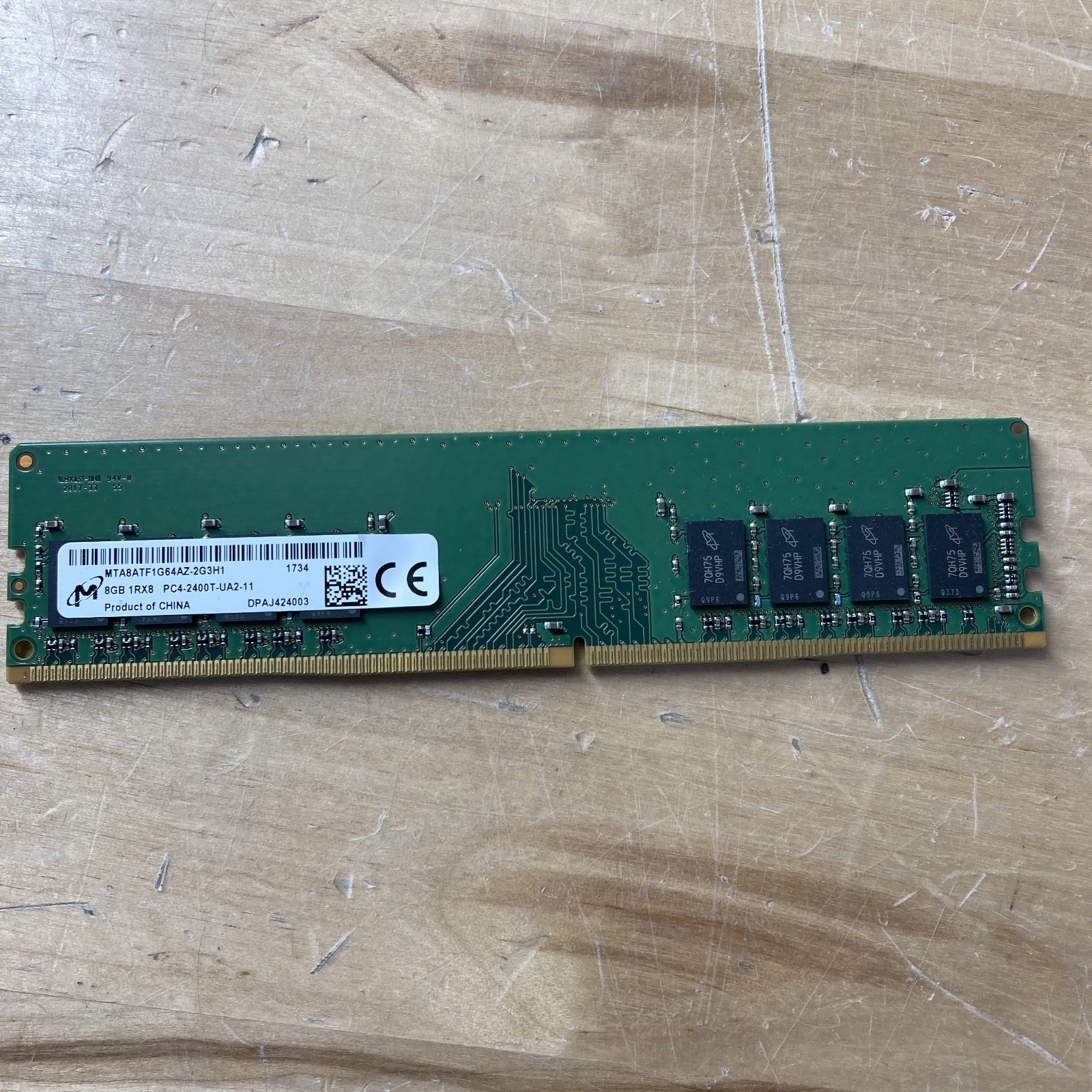 Micron MTA8ATF1G64AZ-2G3H1 8GB 1Rx8 PC4-2400T-UA2-11