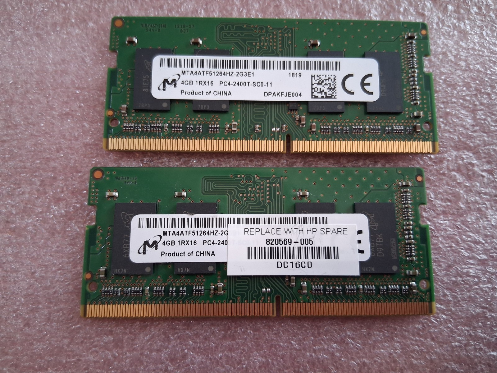 Micron 8GB 2X4GB PC4-19200 DDR4-2400T SDRAM Laptop Memory MTA4ATF51264HZ-2G3E1