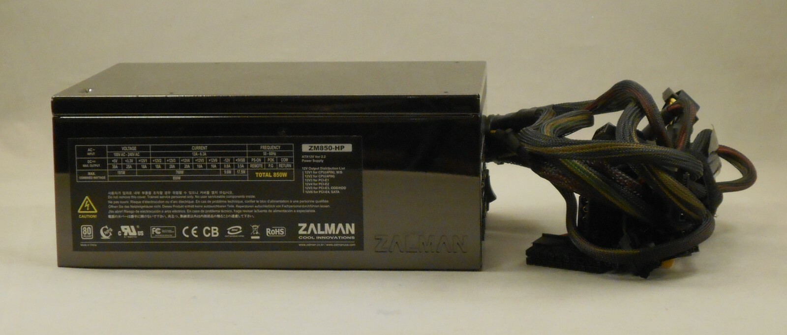 ZALMAN ZM850-HP 850W (850 Watt) 80 Plus ATX Modular Switching PSU (For Parts)
