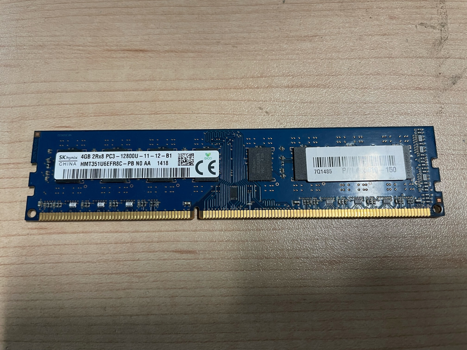 SK Hynix PC3-12800U DDR3 4GB Memory Module HMT351U6EFR8C-PB