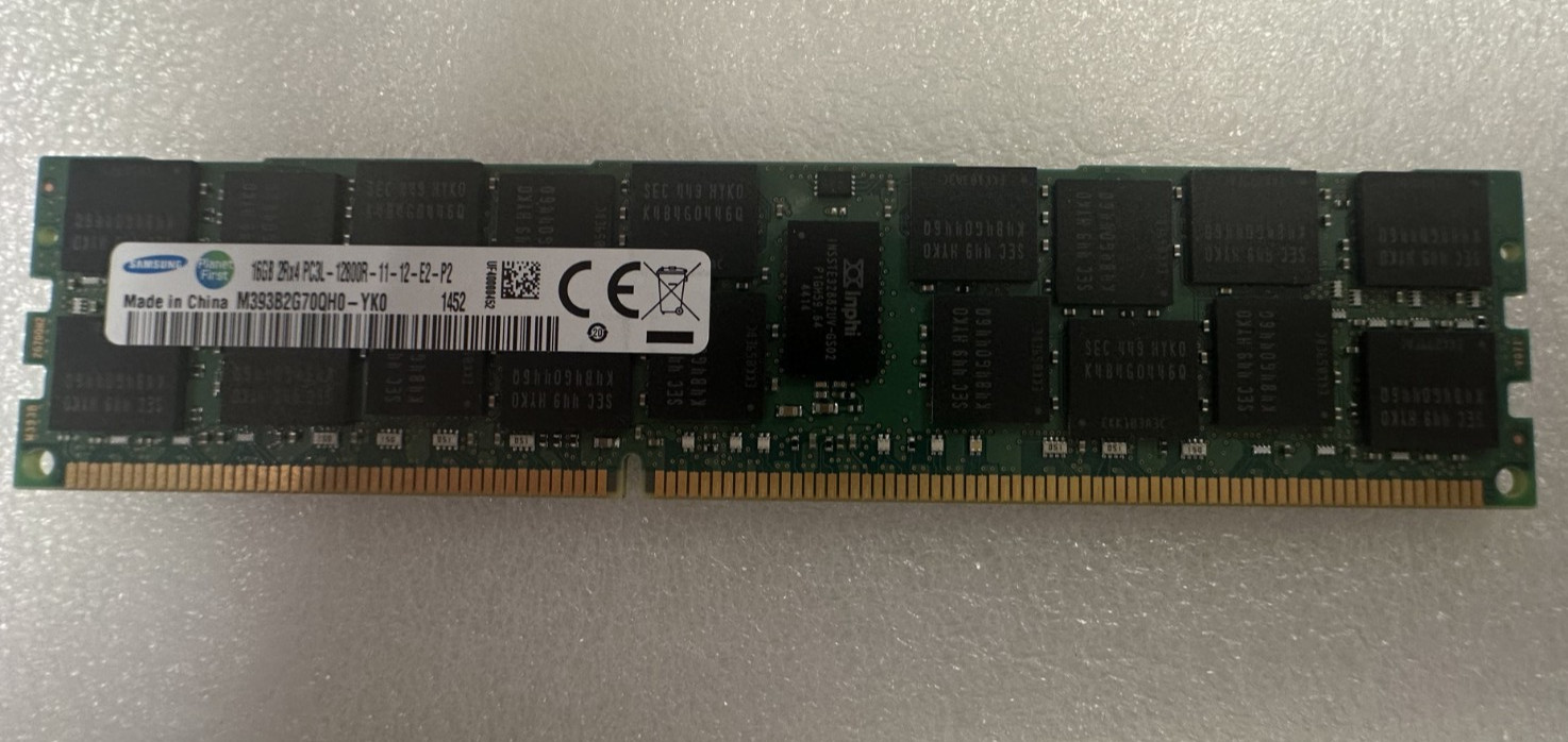 Samsung M393B2G70BH0-YK0 16GB DDR3-1600MHz PC3-12800 ECC Dual Rank Memory Module