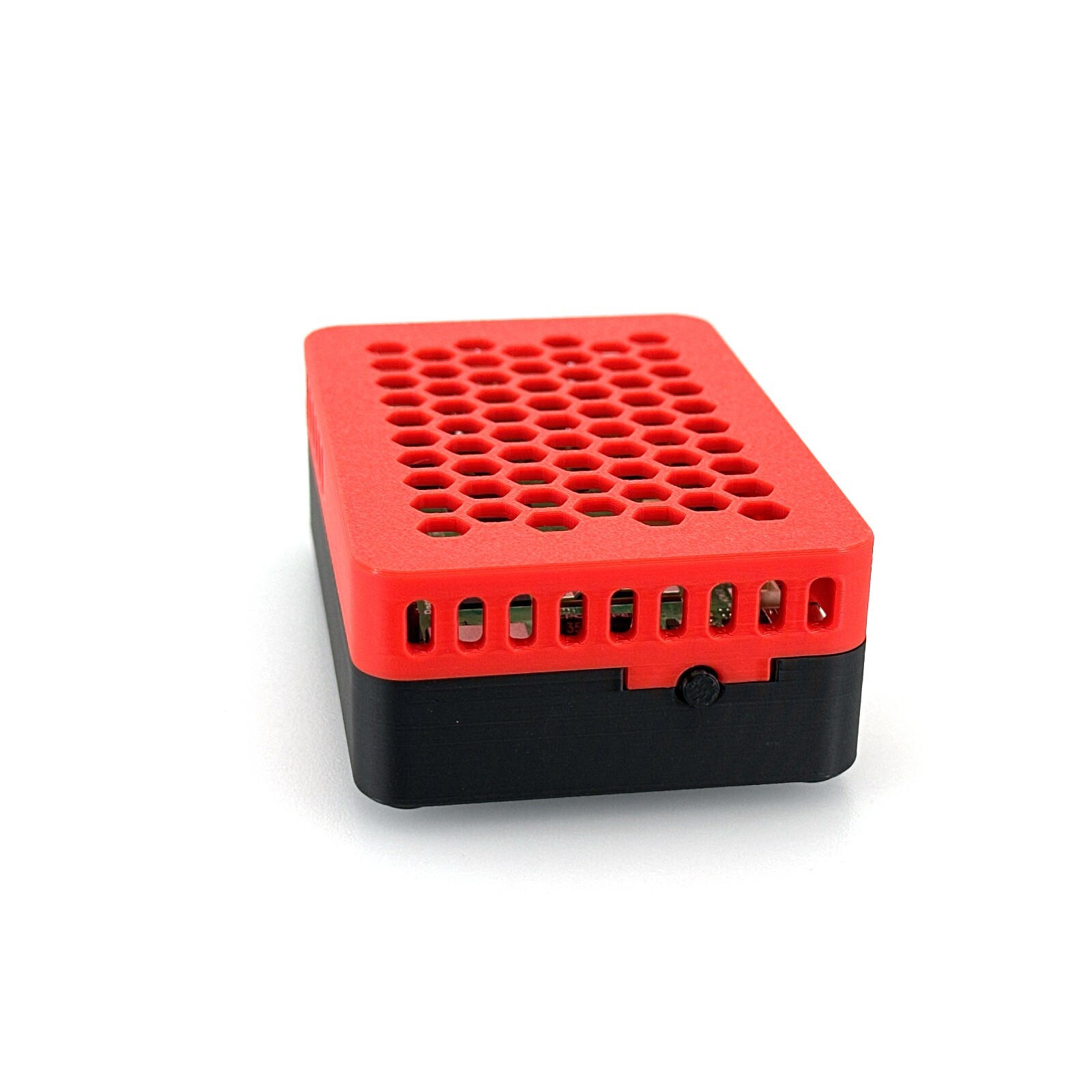 Raspberry Pi 5 Case for Pimoroni NVMe Base – Includes 4 Silicone Bumper Pads