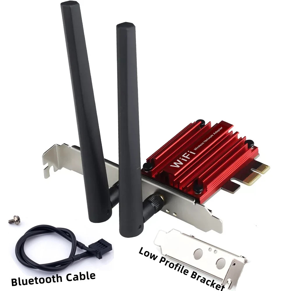 AX3000 WiFi 6 PCIe Card AX200 Chip 802.11ax BT5.2 Dual-Band for Desktop Win10/11