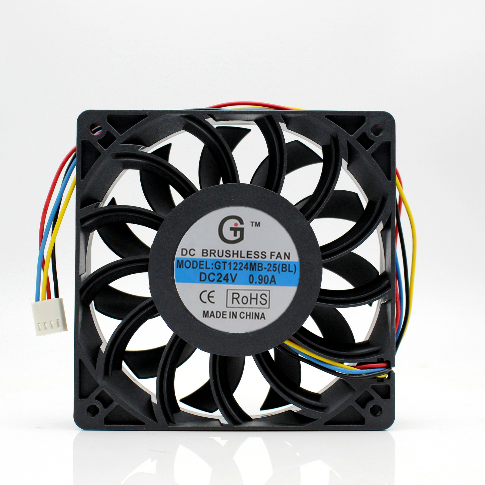 GT1224MB-H25BL 12CM 24V 0.90A 17.5w 5500RPM Stop Warning Fan Inverter Fan 4-wire