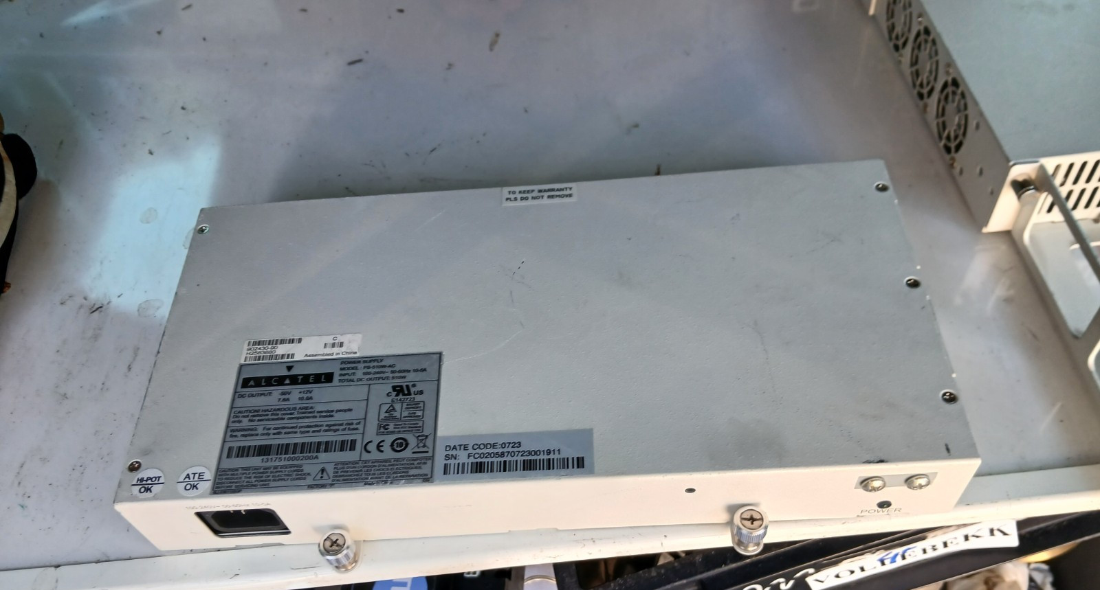 Alcatel PS-510W-AC Power Supply 510W -50V 12V Rackmount