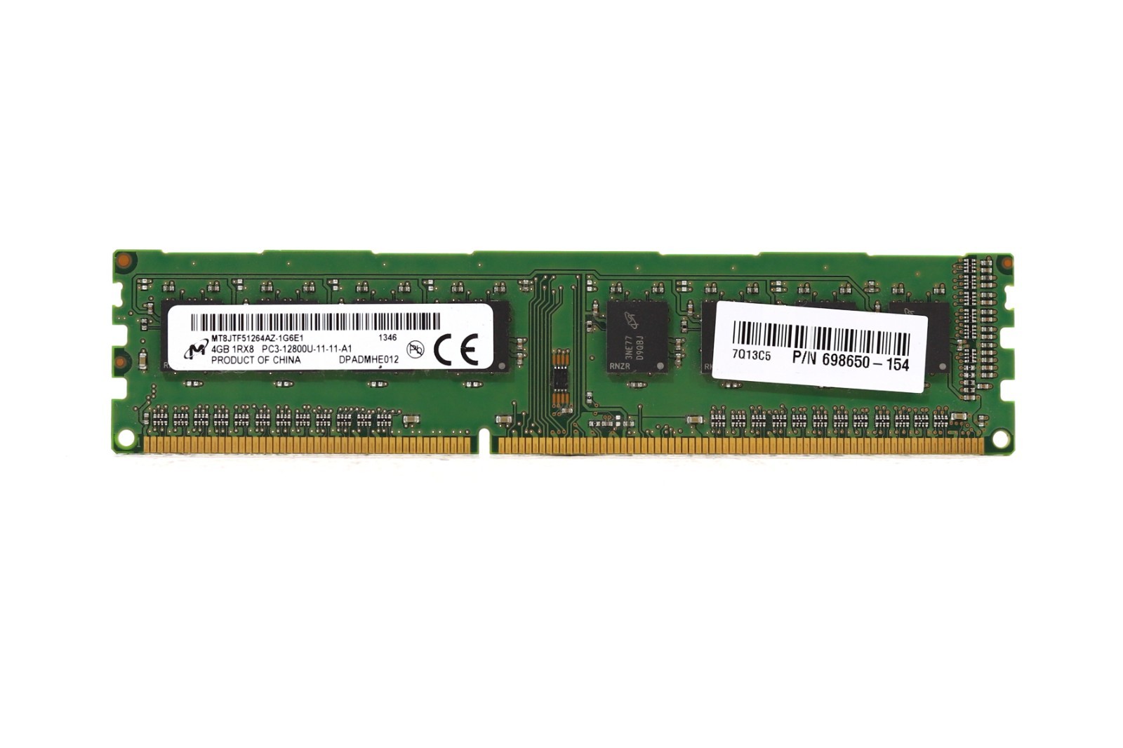 Micron 4GB 1RX8 PC3-12800U-11-11-A1 Non-ECC Unbuffered RAM MT8JTF51264AZ-1G6E1