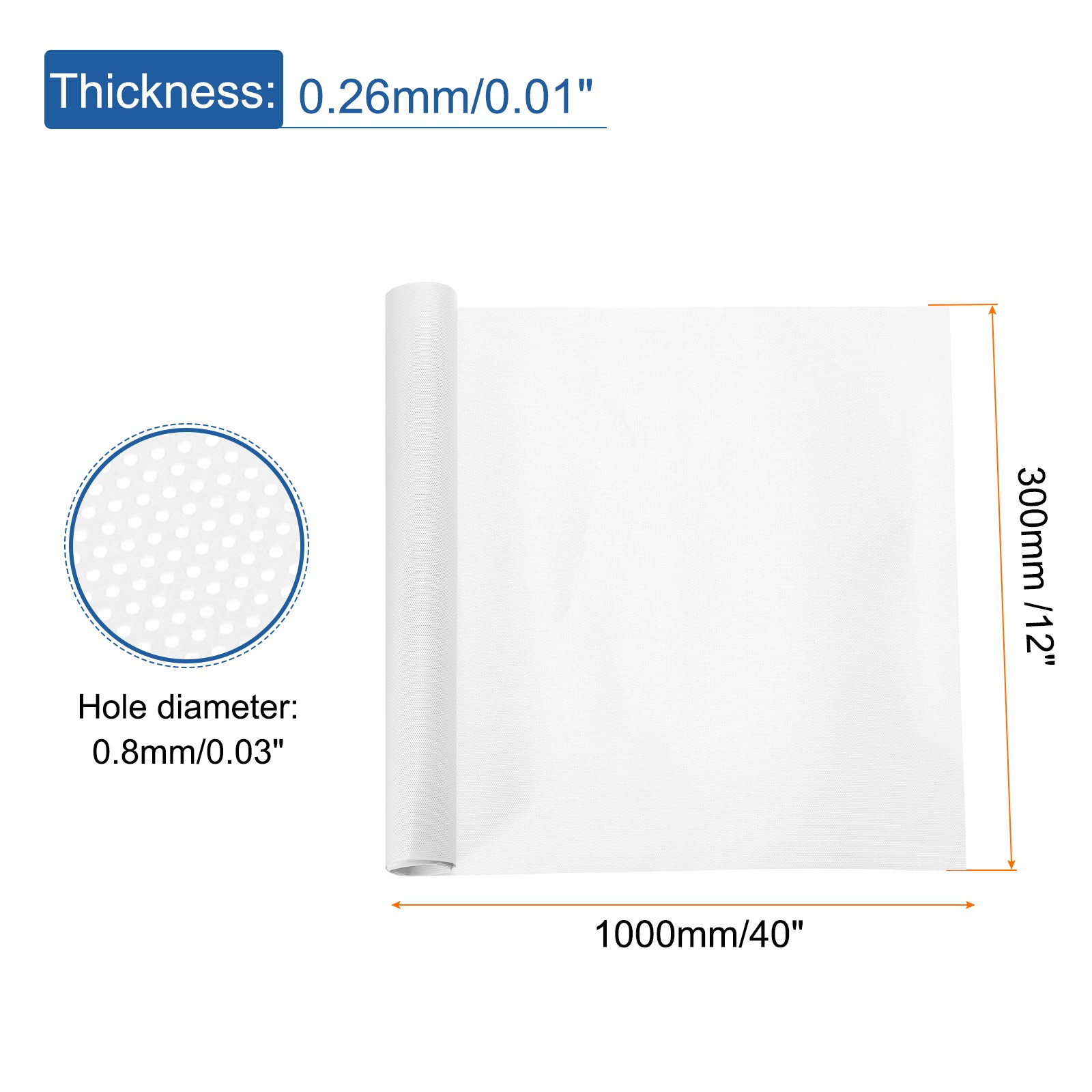 300x1000x0.5mm PC Dust Filter Roll Computer Case Cooler Mesh for PC White