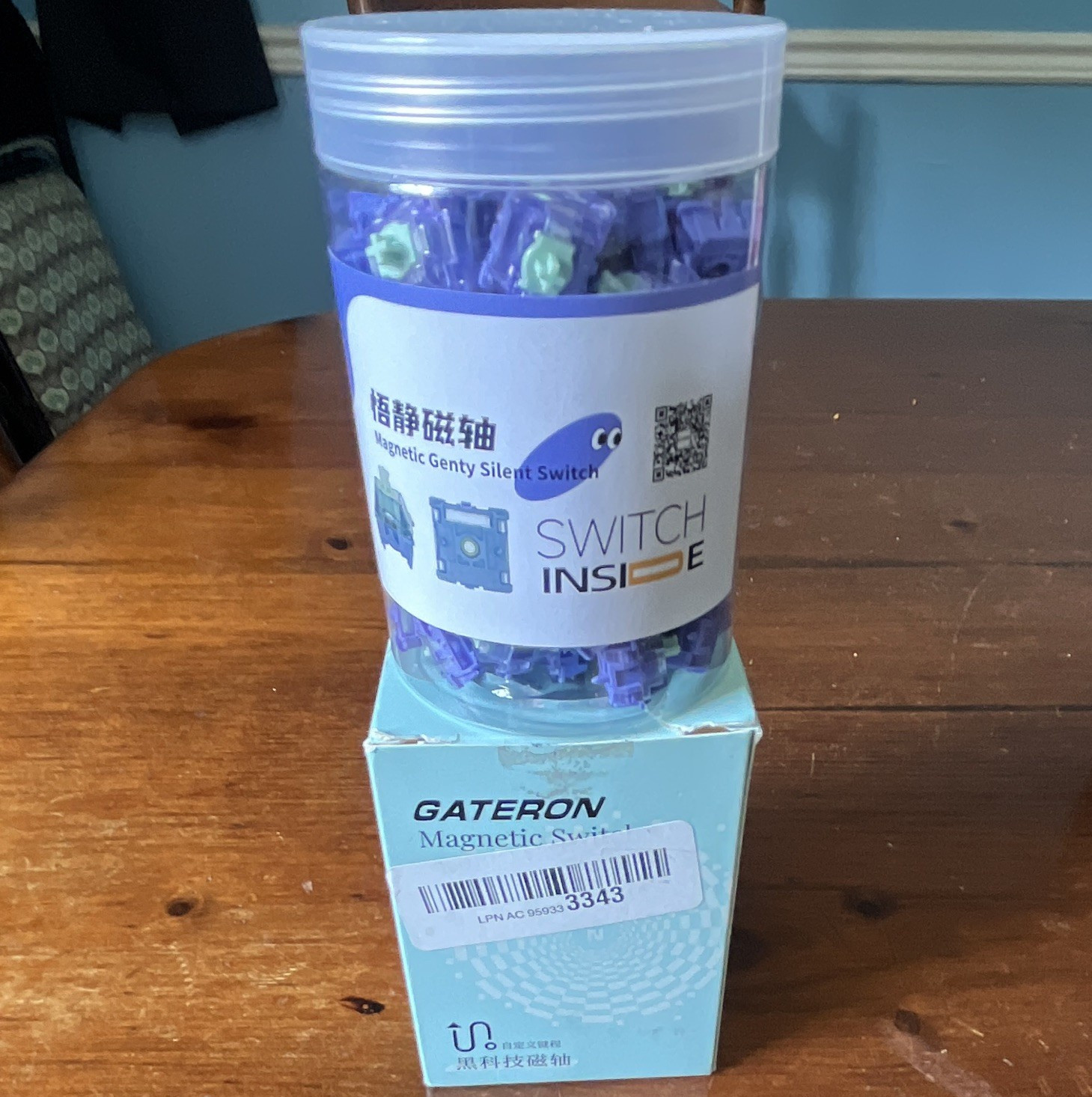 GATERON Magnetic Keyboard Switches Purple 90PCS Jar + Box Included