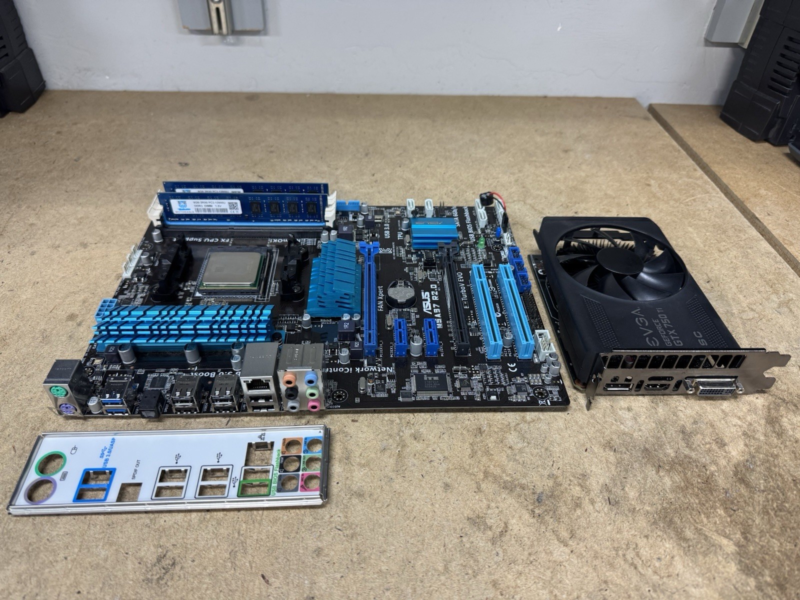 Asus M5A97 LE R2.0 AM3 Mobo + AMD FX-6300 CPU + 16GB RAM + GTX750Ti GPU Combo