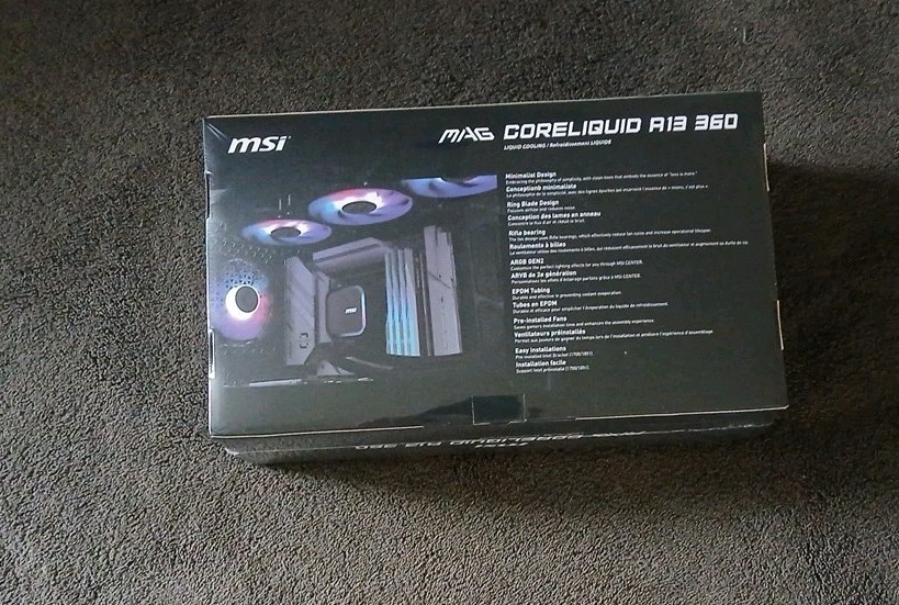 SEALED~BRAND NEW MSI MAG Coreliquid A13 360 Black RGB Liquid Cooling 360mm AIO
