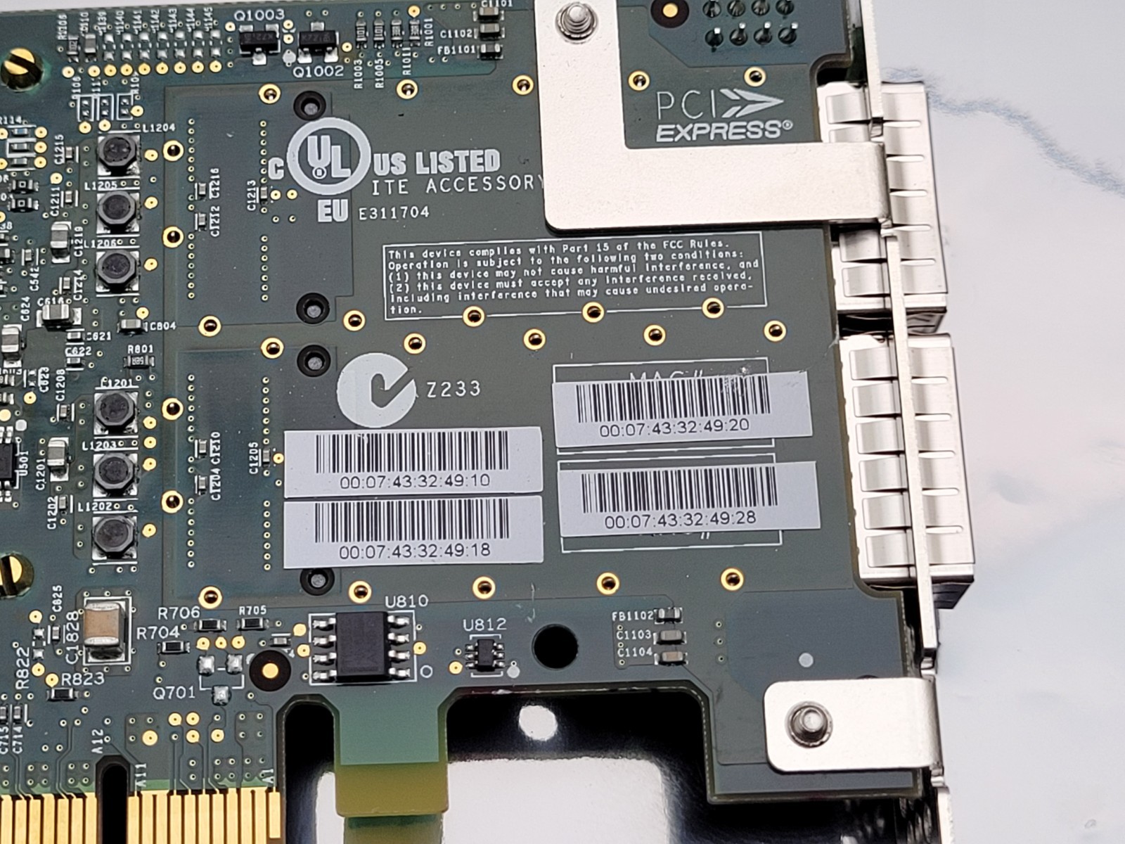 Chelsio MSIP-REM-CC2-T580 2-port QSFP PCI Network Interface Card 110-1164-50