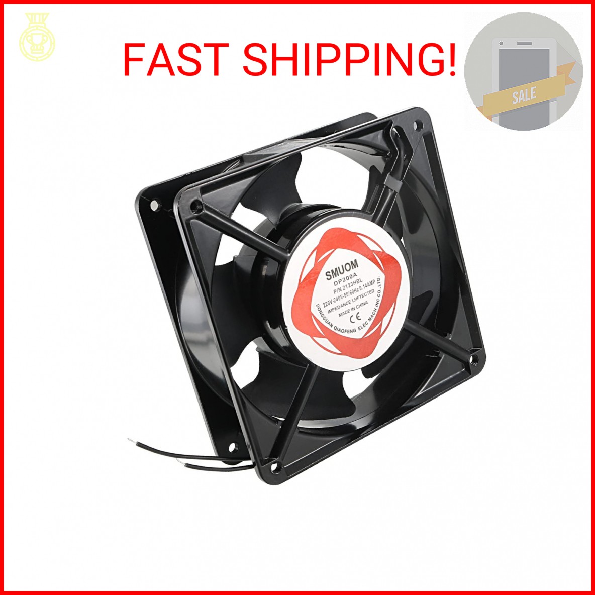 uxcell Cooling Fan 120mm x 120mm x 38mm DP200A AC 220-240V 0.14A Dual Ball Beari