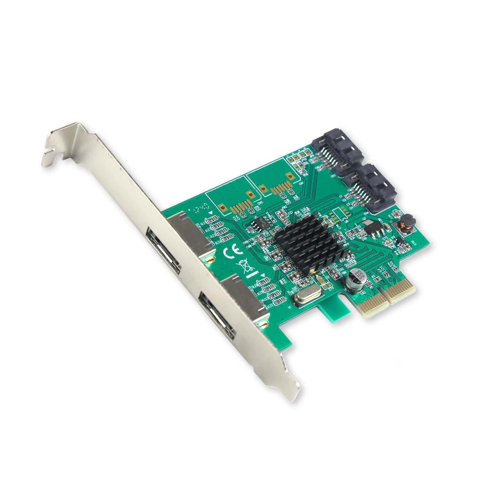 Open Box-2 Port SATA III 2 Port eSATA III PCI-e 2.0 x2 Card – SI-PEX40063