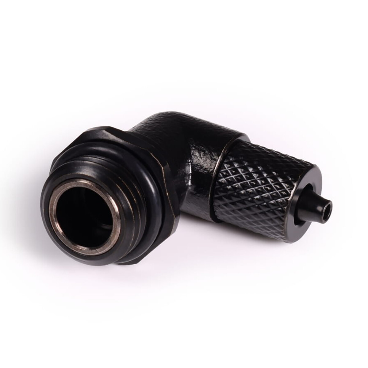 Alphacool ES 5/3mm Screw-on Nozzle 90 Degree Rotatable G1/4, Deep Black
