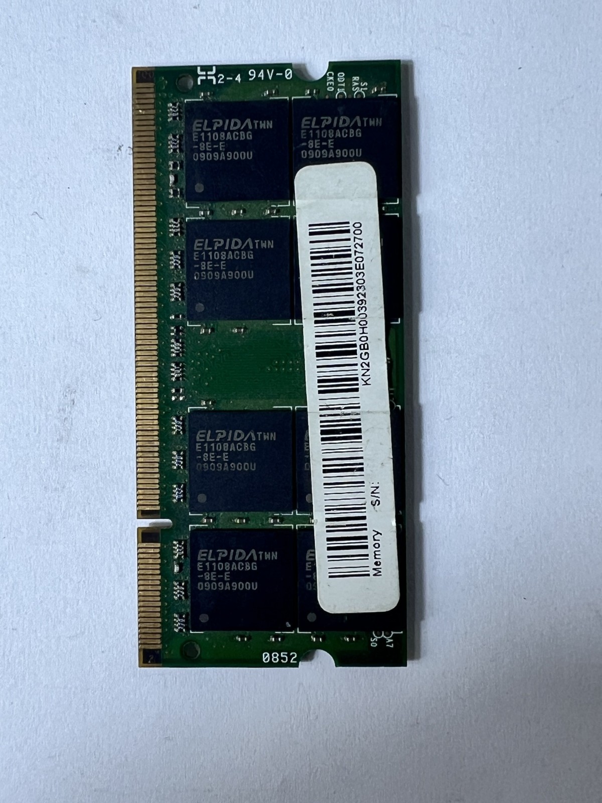 2GB DDR2-SODIMM RAM 1.8V PC2-6400S 800MHz UNIFOSA – GU332G0ALEPRH2C6CE 128MX8 EP