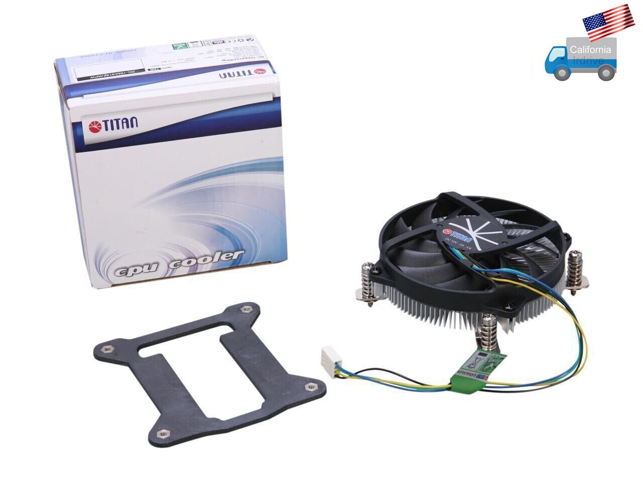 NEW Titan Low-Profile 4pin Intel Socket LGA 1150/1151/1155/1156/1200 CPU Cooler