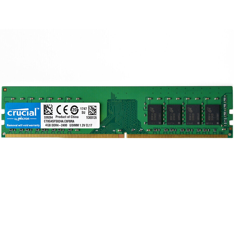 Crucial DDR4 4GB 2400Mhz PC4-19200 288pins Desktop Memory Dimm Ram 1X4GB