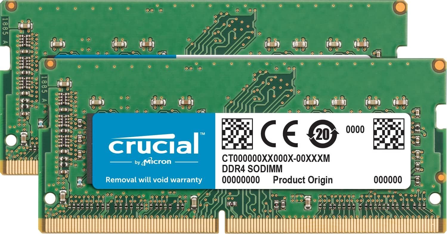Crucial DDR4 32GB 3200 MHz PC4-25600 260-Pin SODIMM Notebook Memory RAM 2 x 16GB