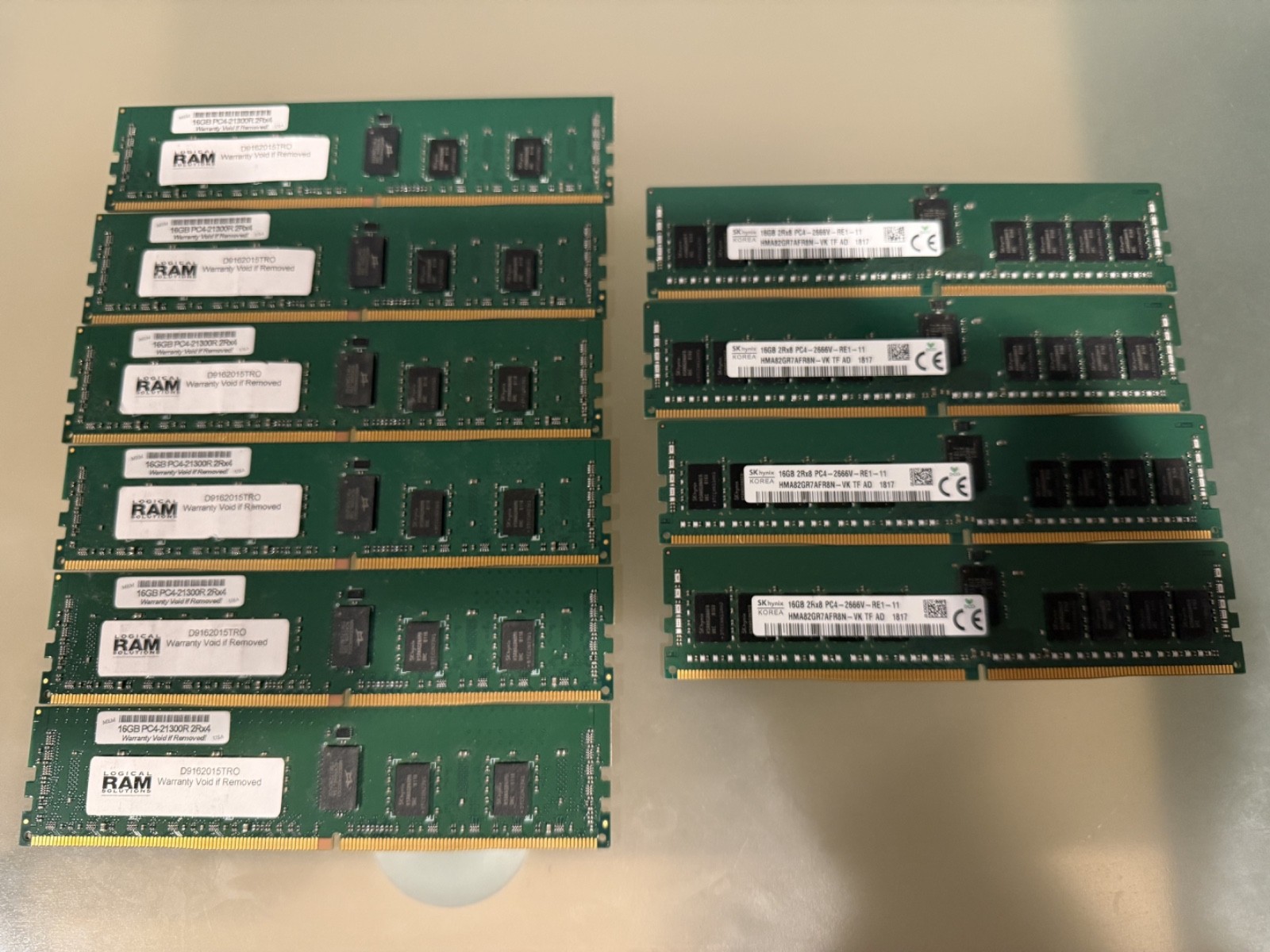 Lot of 10 – SK Hynix 16GB DDR4 2666Mhz Server RAM