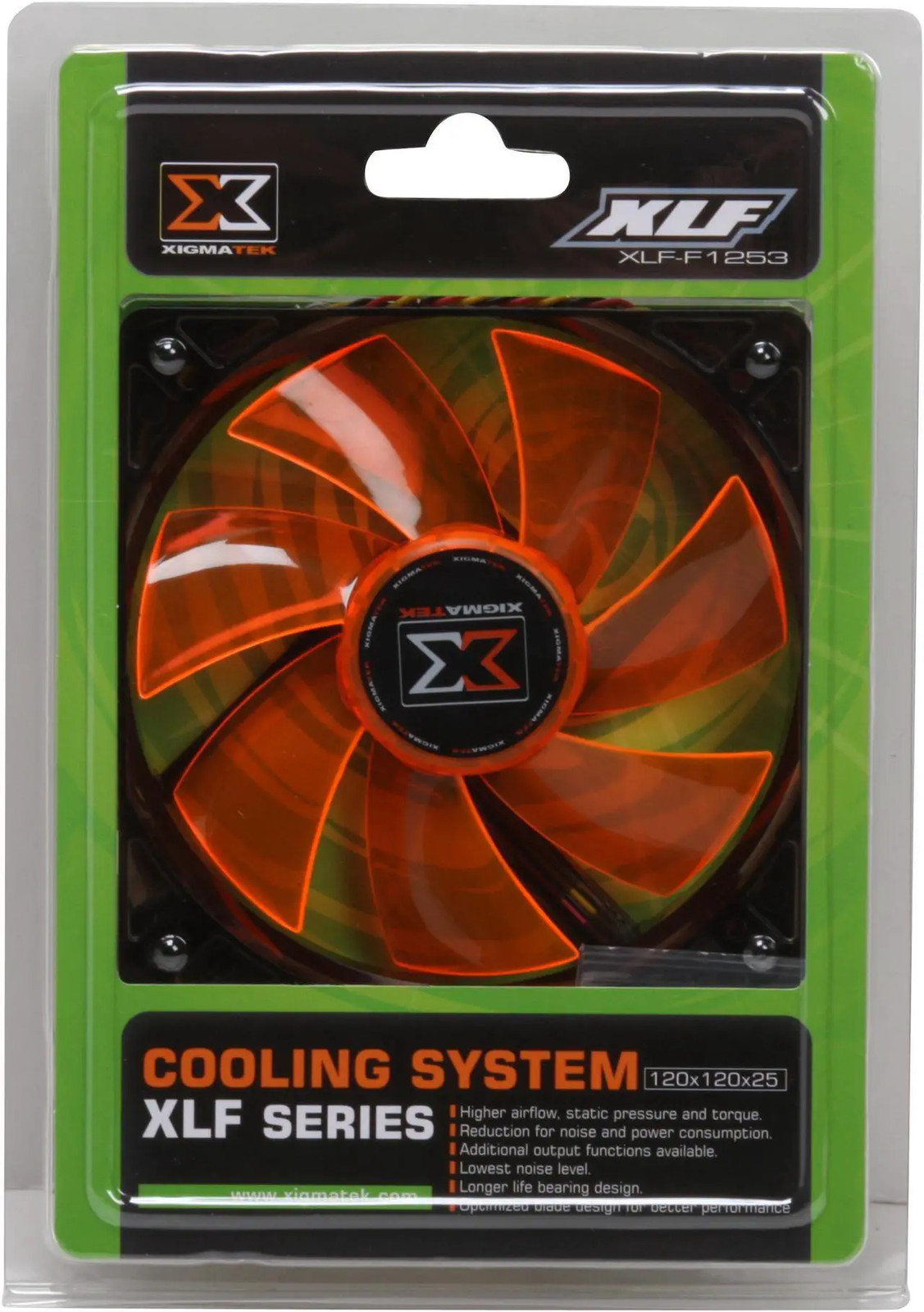 XIGMATEK XLF-F1253 120mm 4 white LED Orange Case Fan