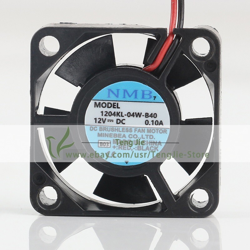 1204KL-04W-B40 DC12V 0.10A 30x30x10mm 3cm 2-Wire Original Axial Cooling Fan