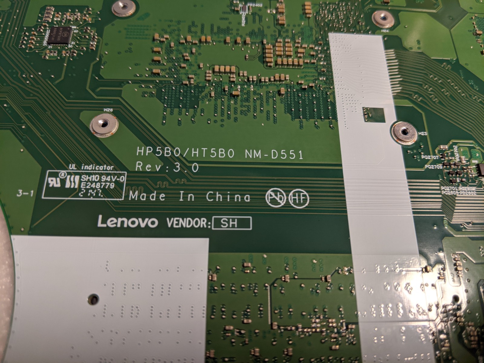 Lenovo ThinkPad P15V Gen 2 Intel i5-11400H Motherboard NM-D551 – Tested