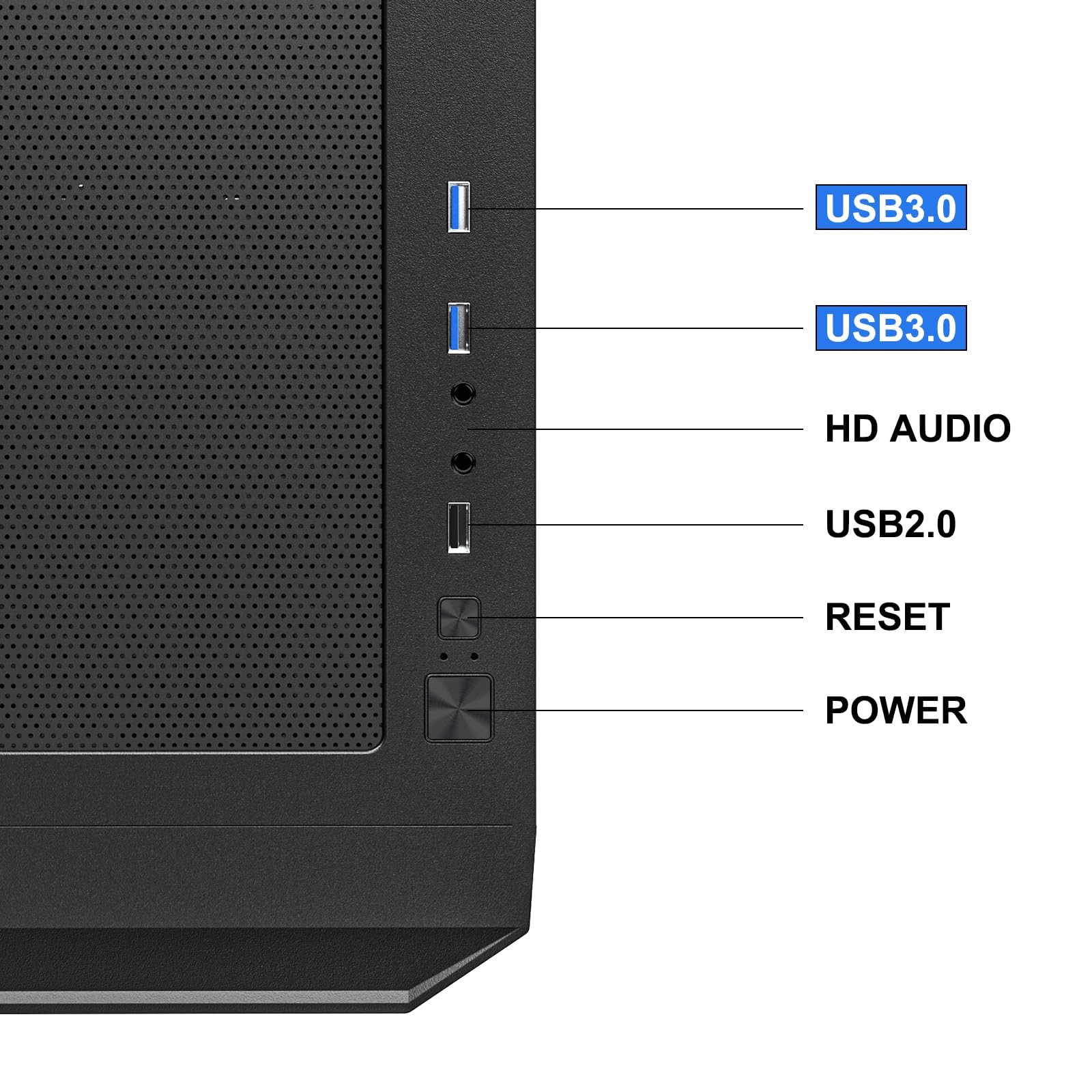 DARKROCK Classico Max Storage Master E-ATX Computer Case with 4x120mm Black