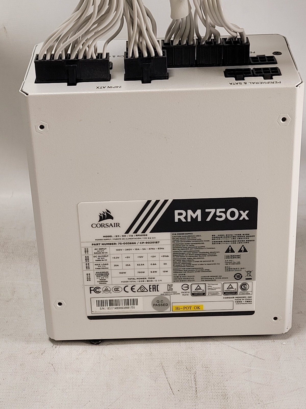 Corsair RM Series RM750x 750 W ATX Certified Full Modular Power Supply RPS0109