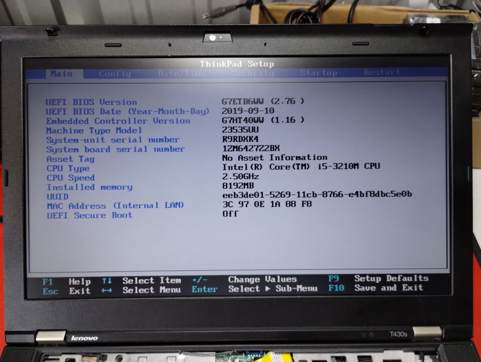 Lenovo ThinkPad T430s Motherboard 55.4QZ01.081 +Intel i5-3320M CPU +NVIDIA dGPU