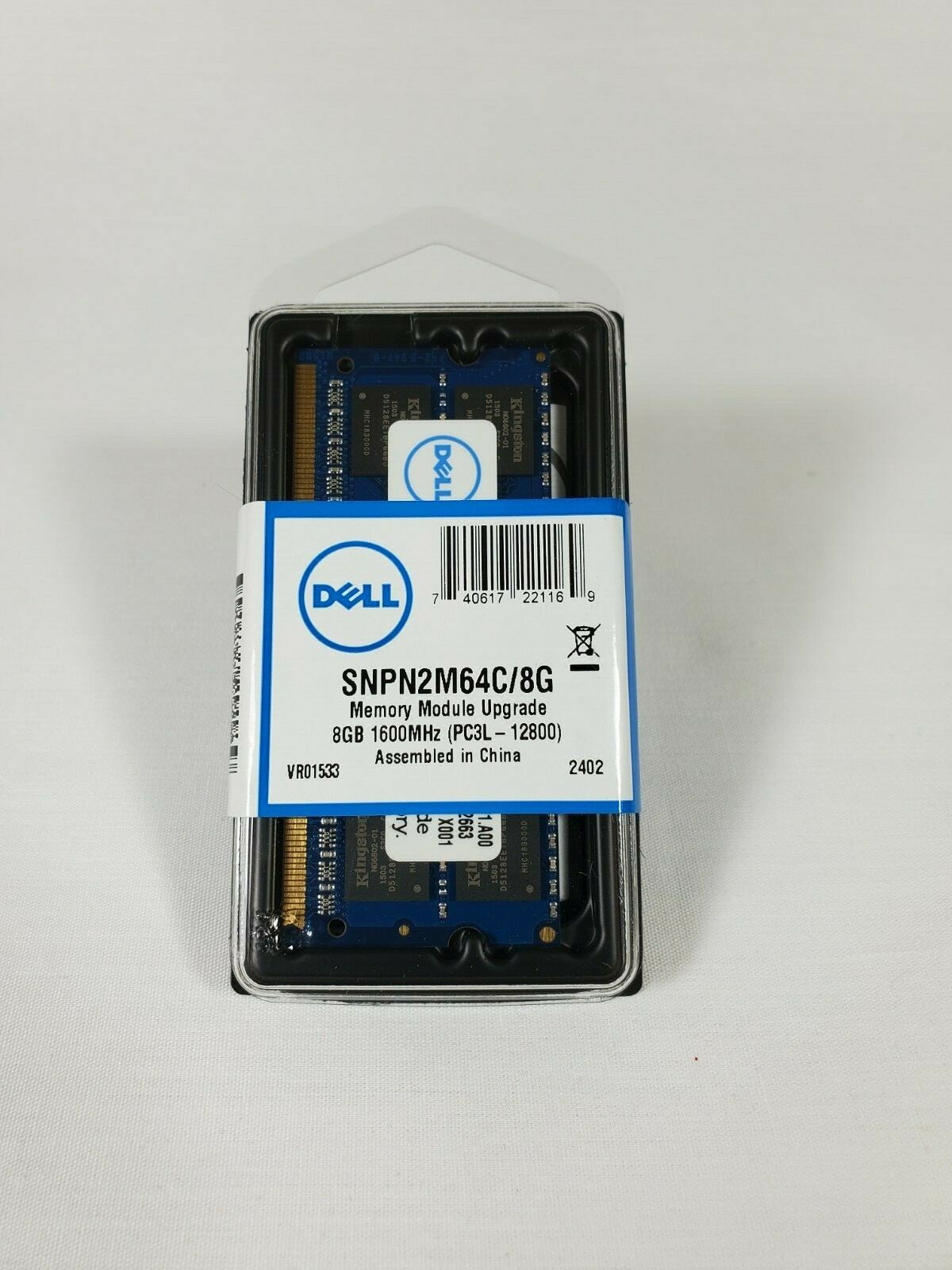 Factory Sealed DELL 8GB Memory DDR3 SODIMM 204p 1600MHz PC3-12800 SNPN2M64C/8G 