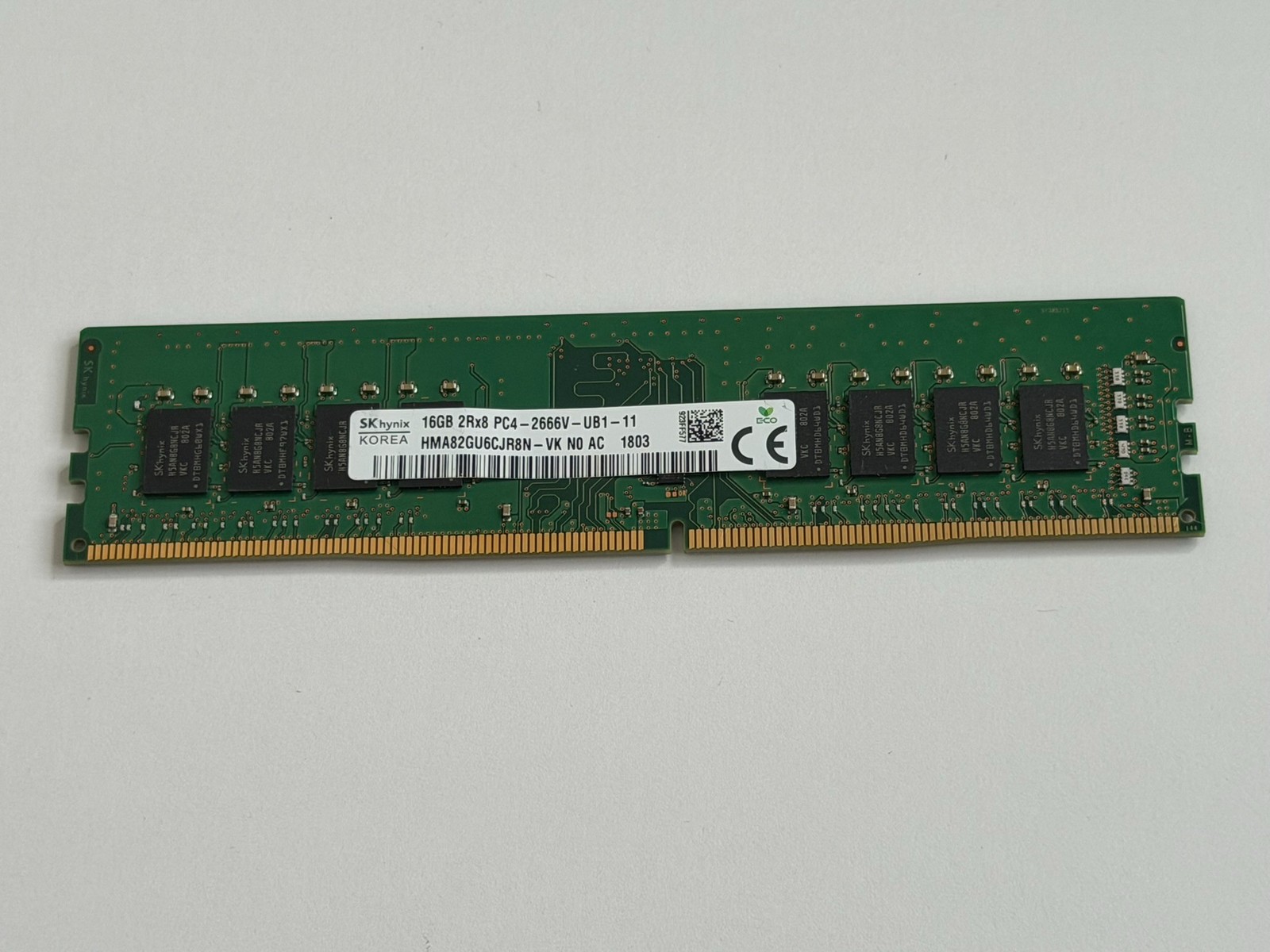SK Hynix 16GB (1 Stick) PC4-21300 DDR4 2666 Desktop Memory RAM HMA82GU6CJR8N-VK