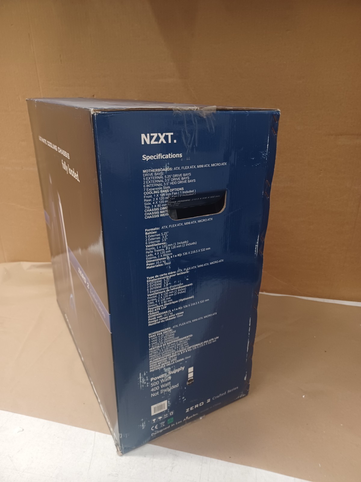NZXT Zero 2 Crafted Series CS-NT-Zero-2 Black Steel / Plastic ATX Full Tower