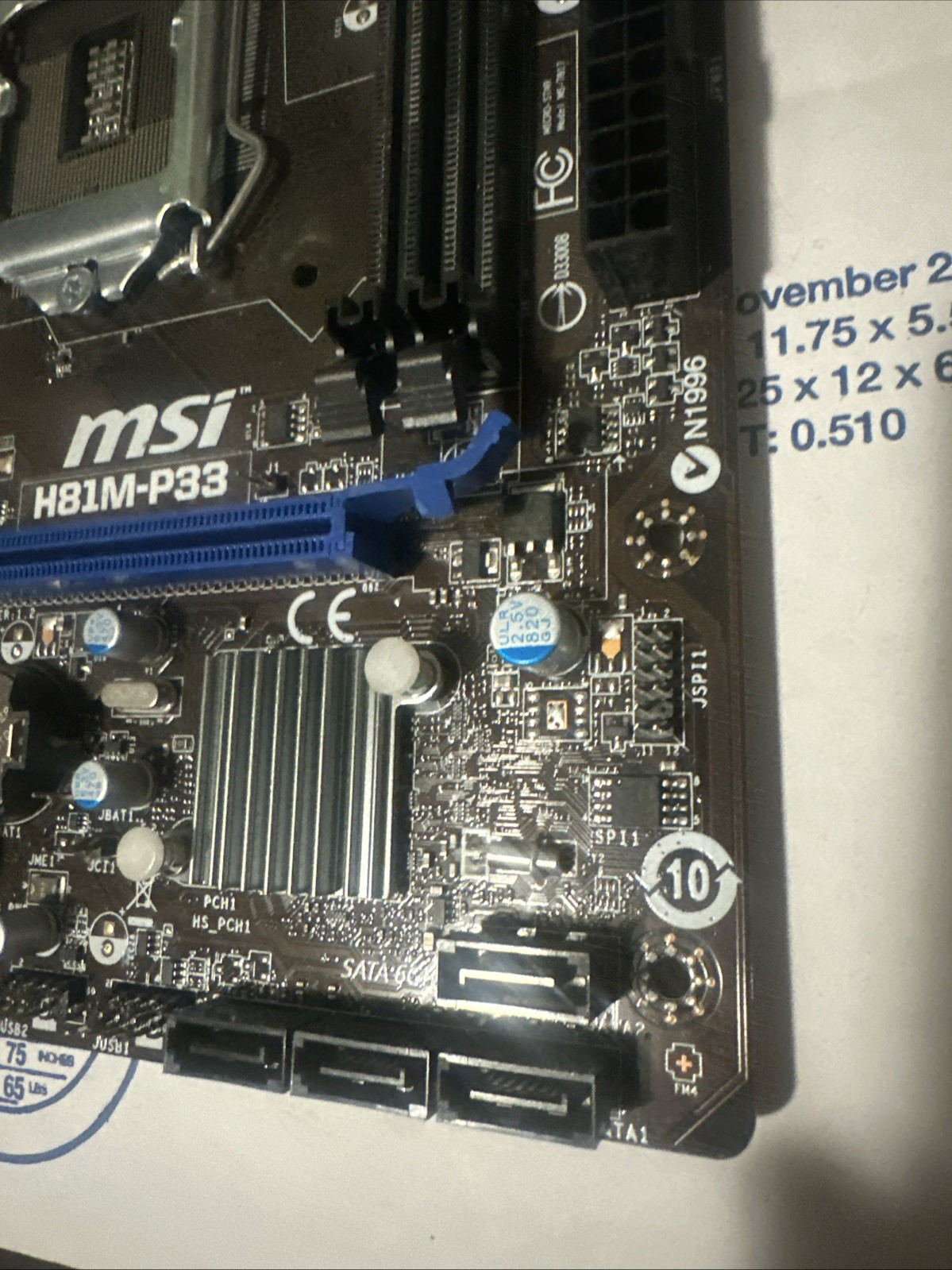 MSI H81M-P33 MicroATX Motherboard Intel LGA1150 DDR3 HDMI VGA PCIe USB LAN