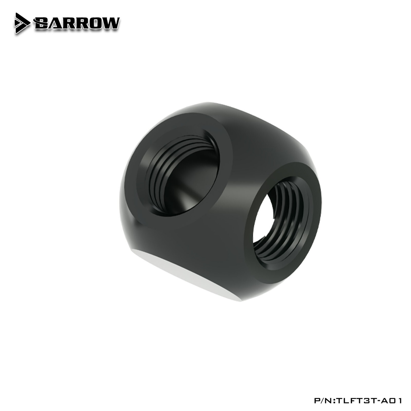 Barrow 3/8″ ID, 1/2″ OD 10/13mm Compression Fitting Valve Tube 22Pcs Set Black