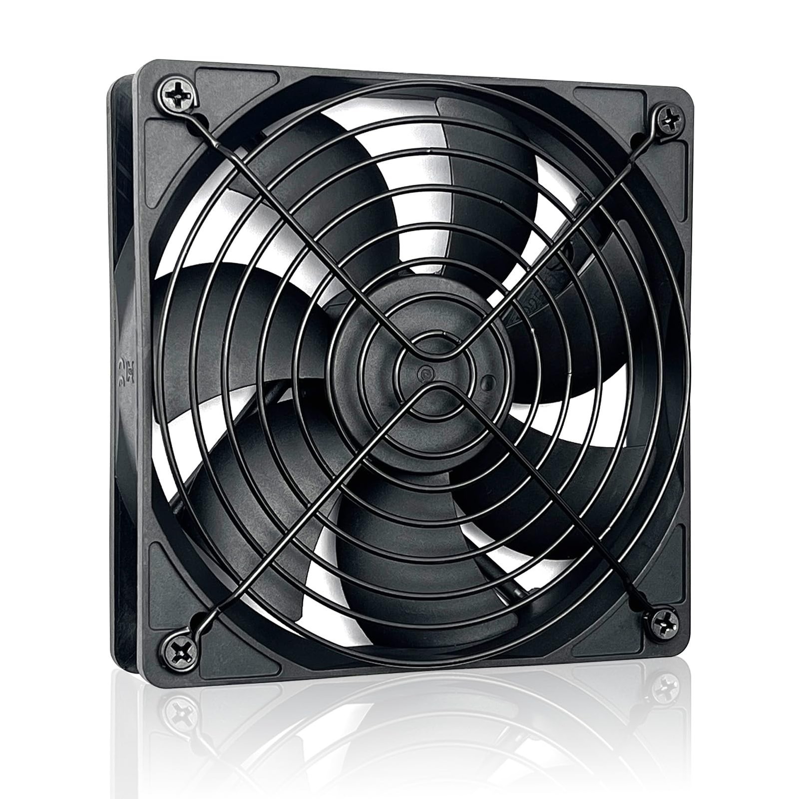 2 PCS 120mm Fan Grill pc Bracket (Black) 2PCS, Black