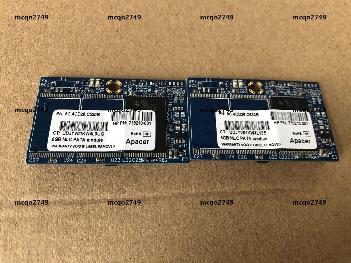 2pcs Apacer 8GB 44-Pin IDE Flash Memory NOTEBOOK DOC DOM FLASH