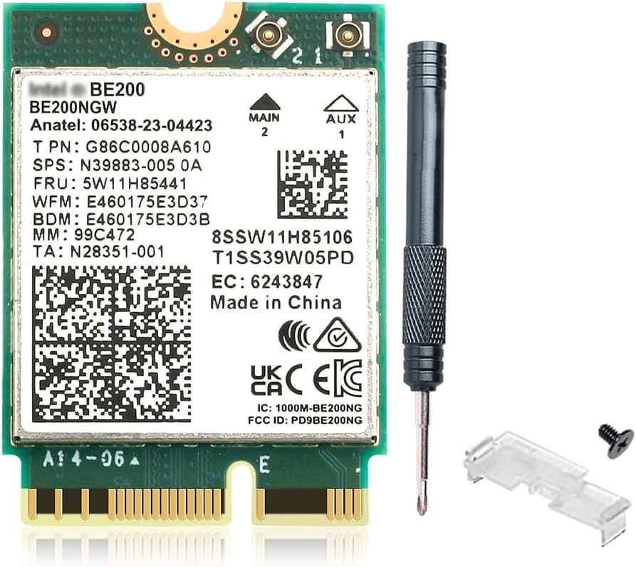 Bluetooth 5.4 & WiFi 7 BE200 Wireless Network Card for Seamless Connectivity