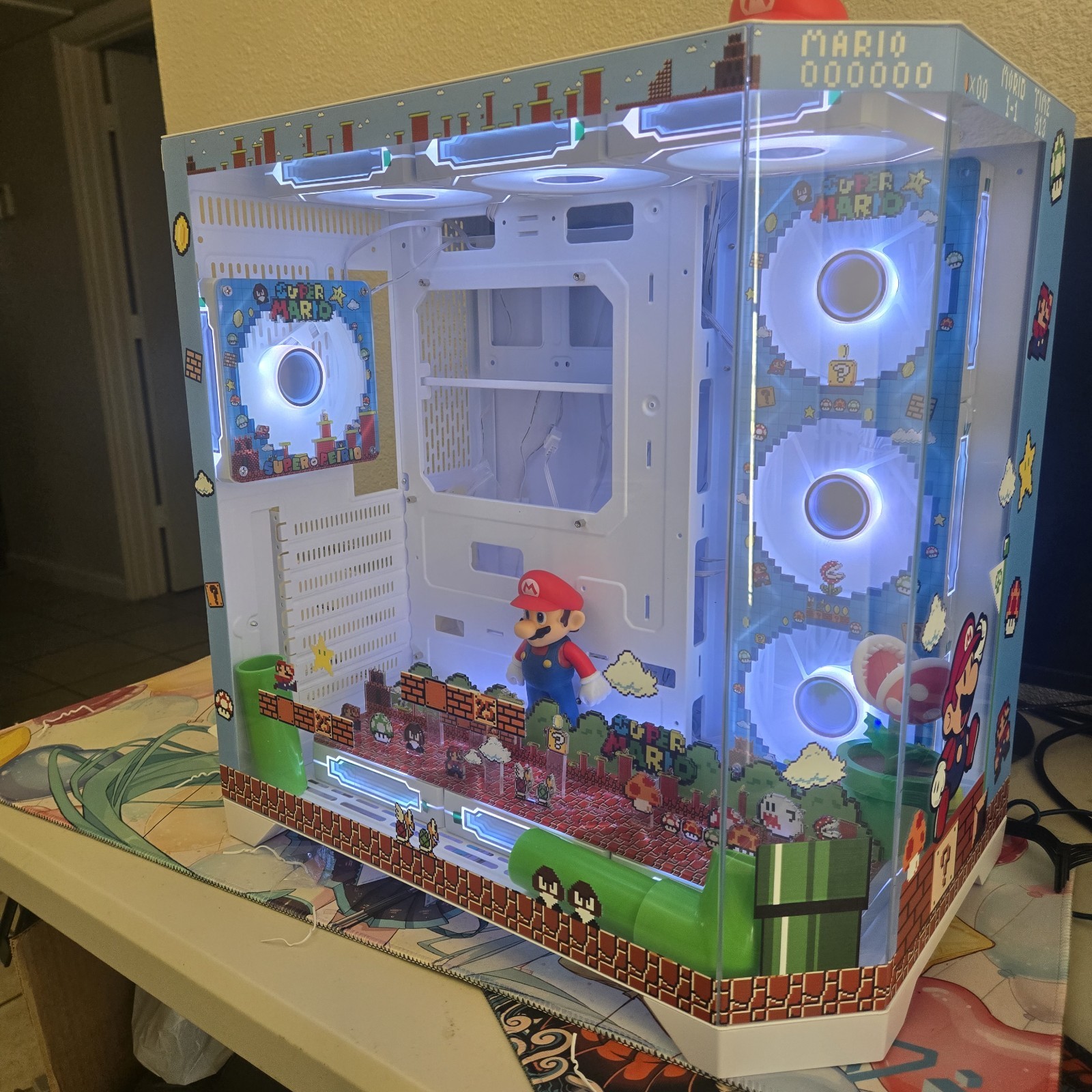 Super Mario Bros Custom PC Case Diorama Kit – World 1-1 Edition (No Fans)